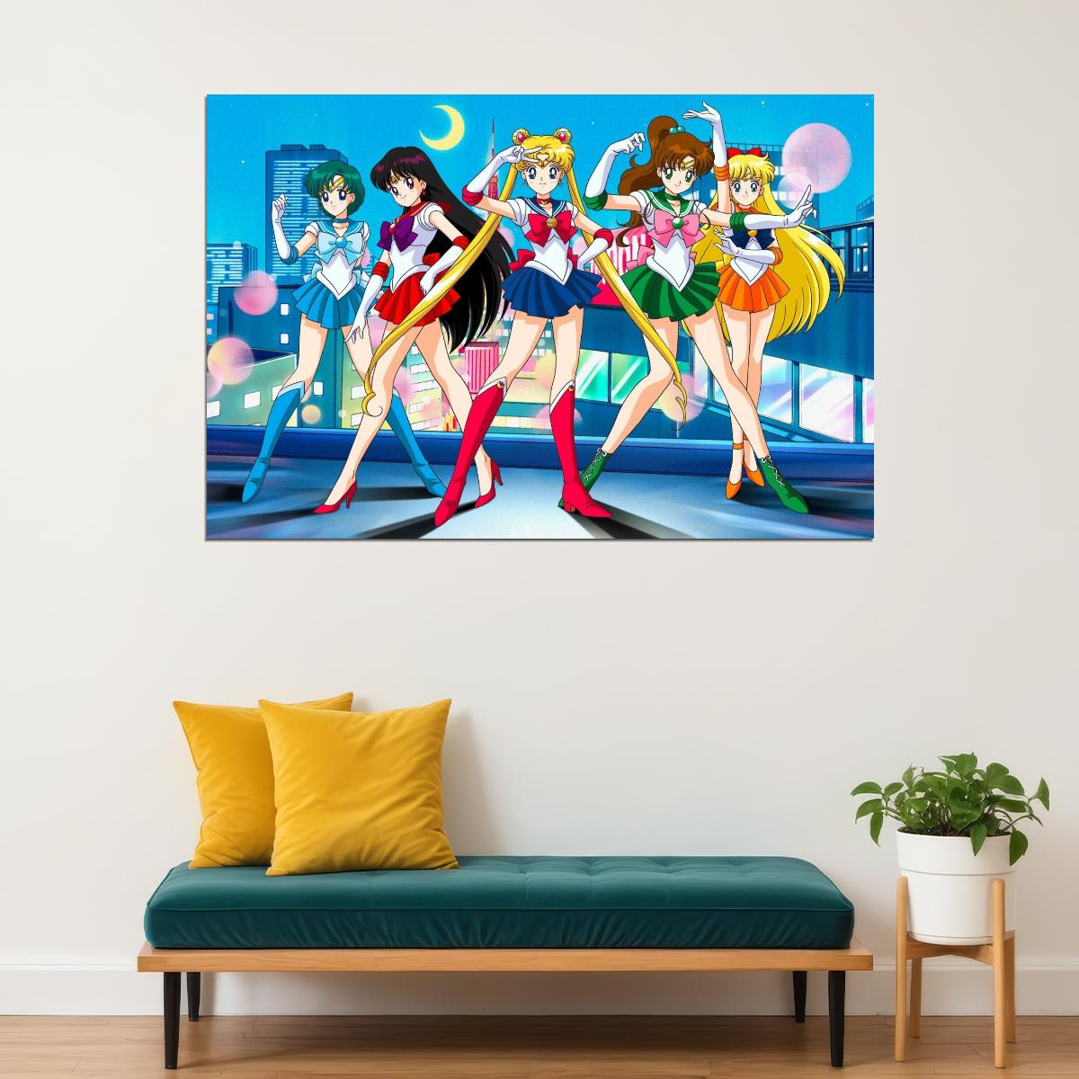Sailor Moon Anime Poster Japanese Manga Art Cute Magic Wall Art