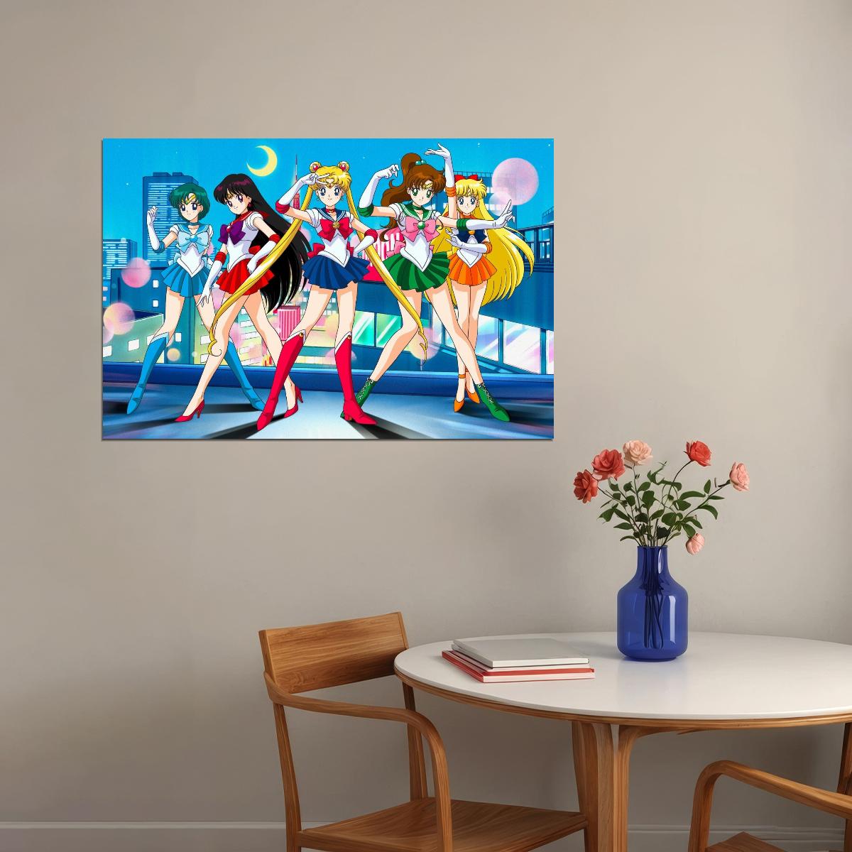 Sailor Moon Anime Poster Japanese Manga Art Cute Magic Wall Art