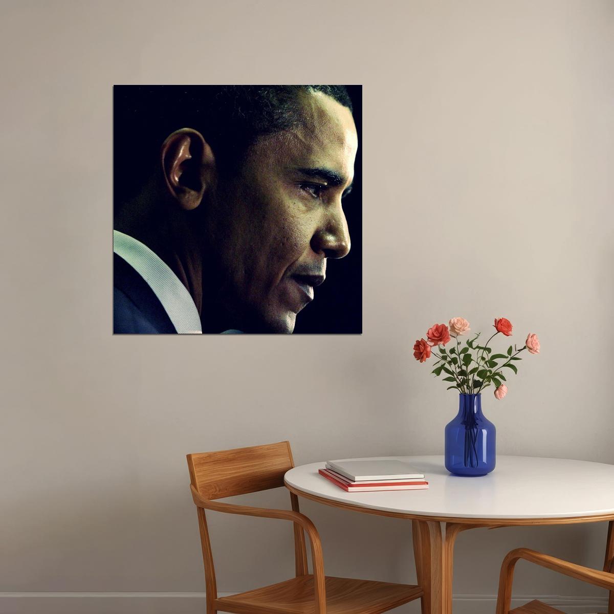 Barack Obama Poster Political Leader Wall Art Former U.s. President Print - xonomax