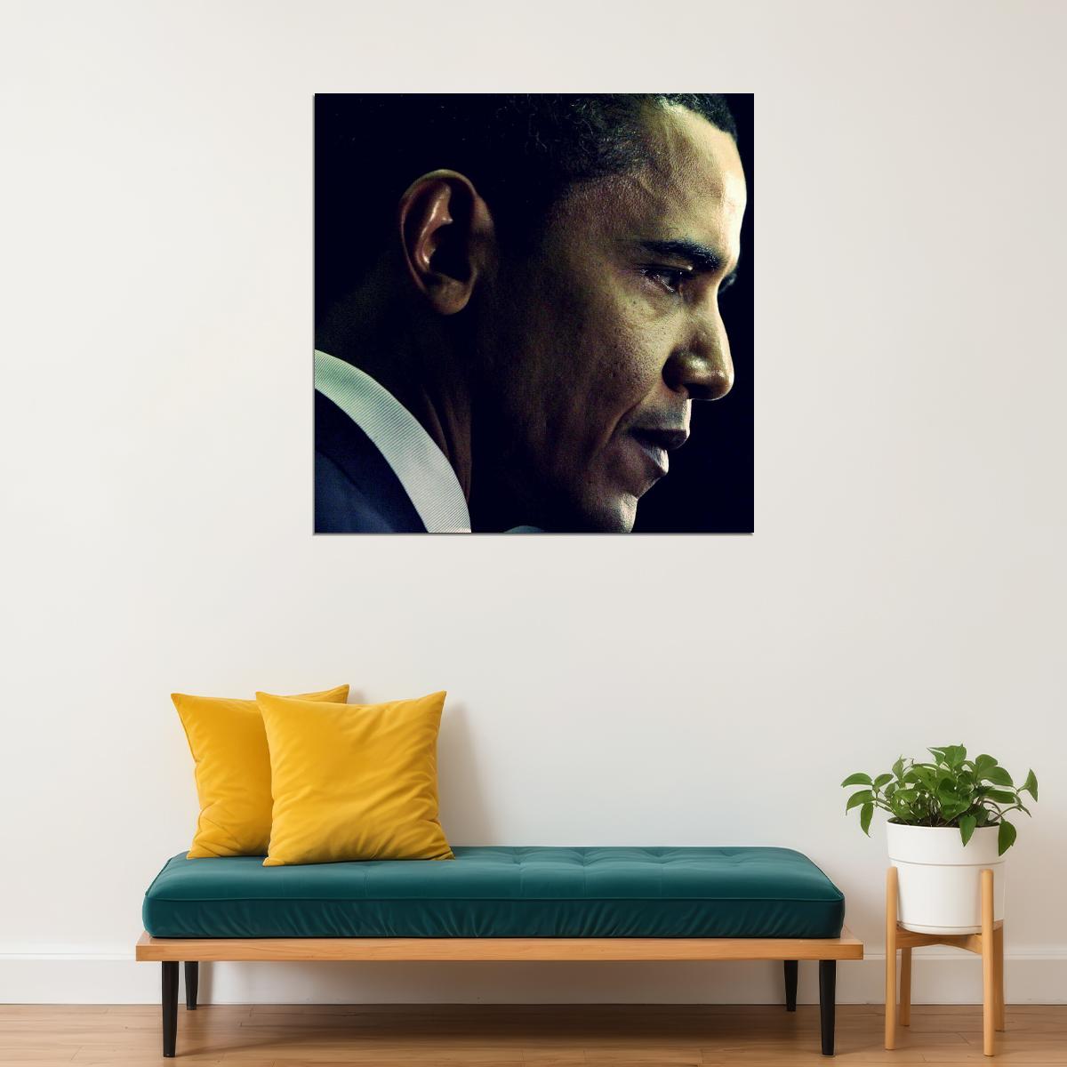Barack Obama Poster Political Leader Wall Art Former U.s. President Print - xonomax
