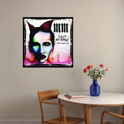 Marilyn Manson Lest We Forget Album Cover Art Music Poster Rock Icon Wall Print - xonomax