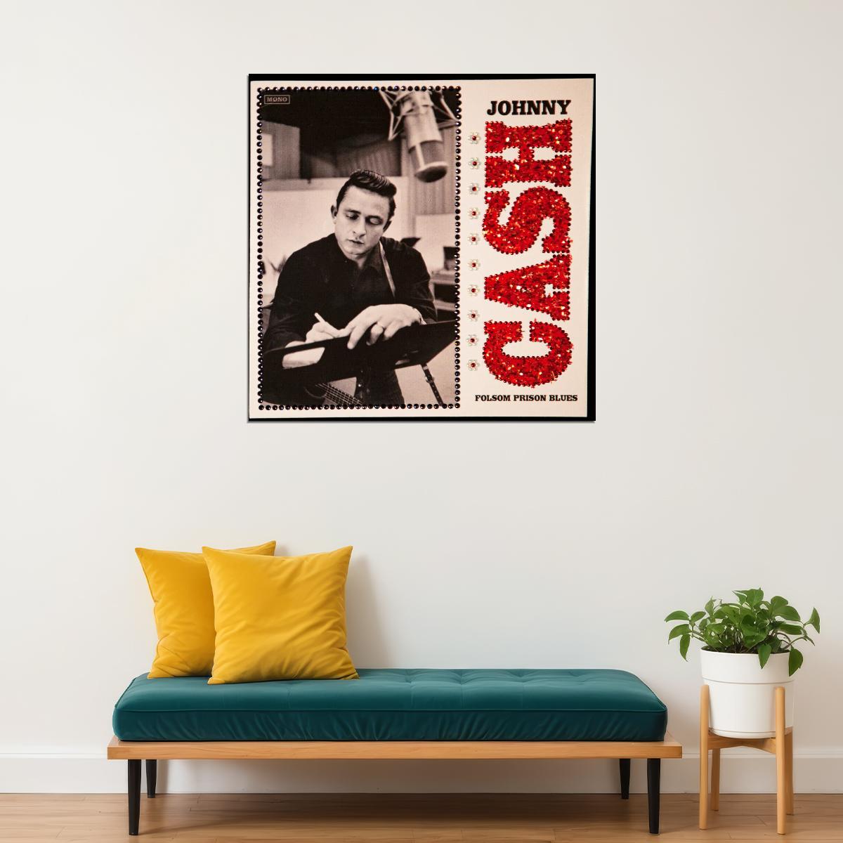 Johnny Cash Music Poster Country Legend Wall Art