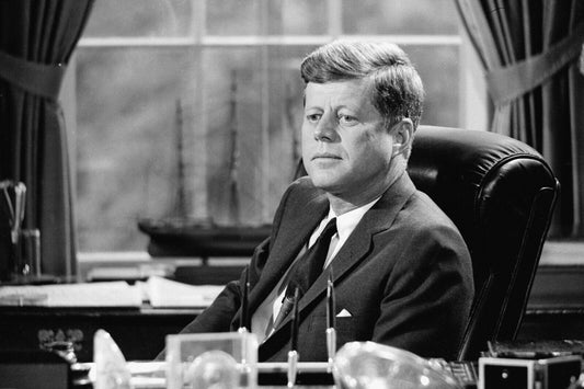 John F. Kennedy Poster American President Historical Celebrity 1960s Retro Wall Art