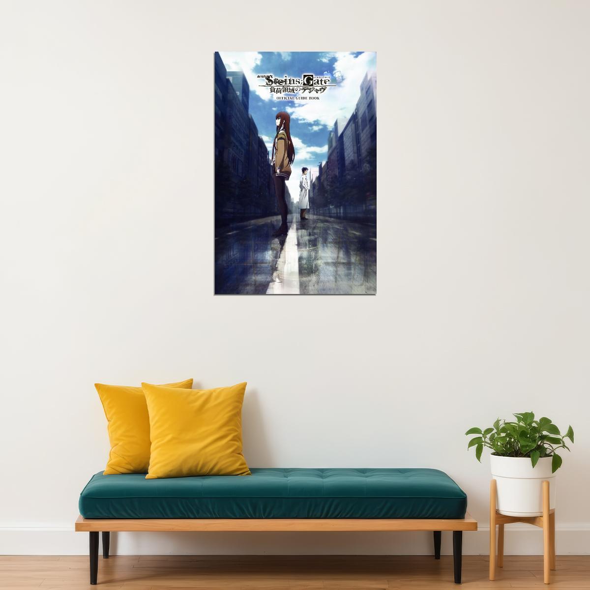 Steins;gate Rintarou Okabe And Makise Kurisu Anime Poster Sci-fi Series Print - xonomax