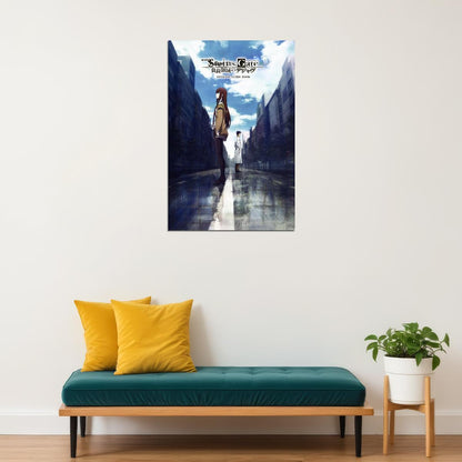 Steins;gate Rintarou Okabe And Makise Kurisu Anime Poster Sci-fi Series Print - xonomax