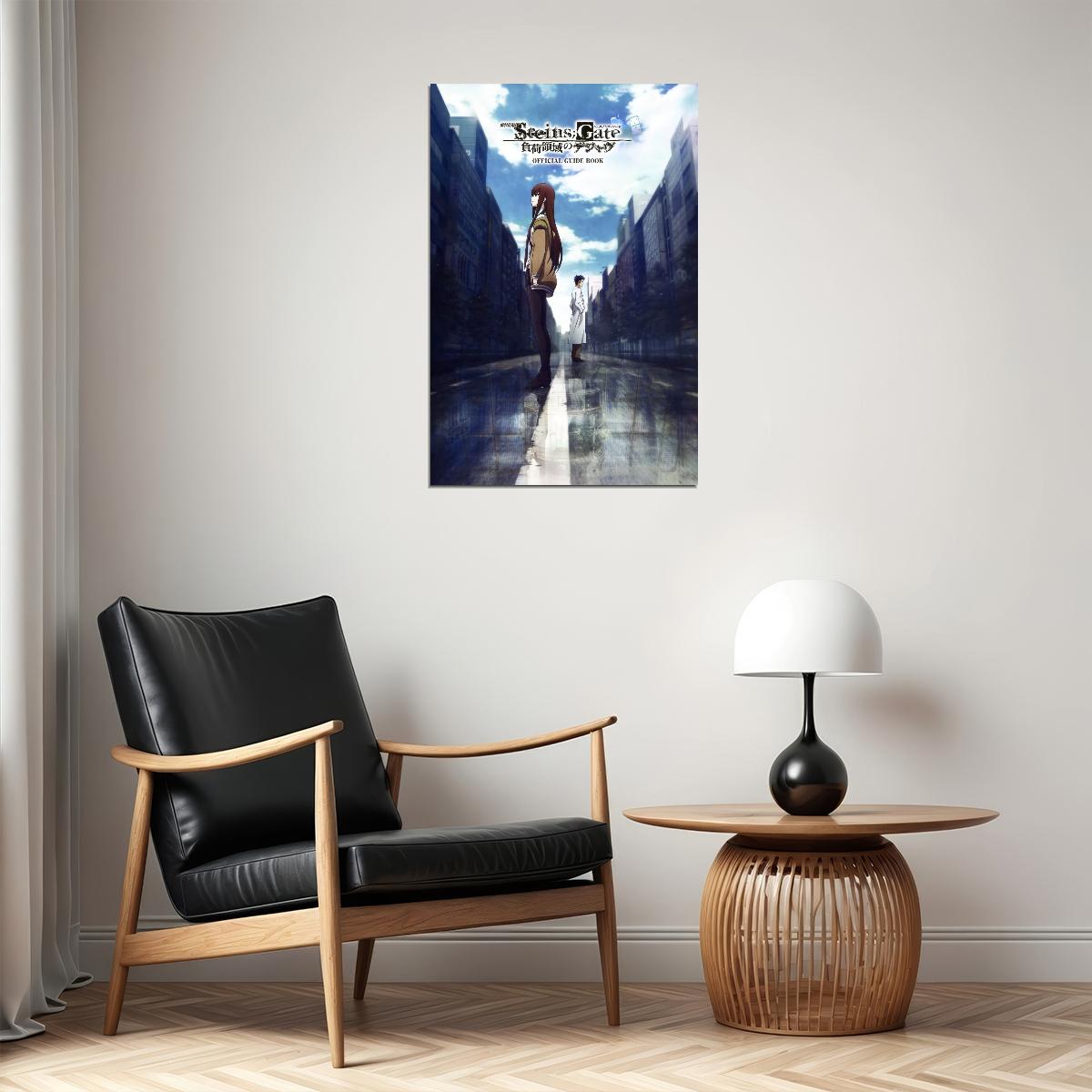 Steins;gate Rintarou Okabe And Makise Kurisu Anime Poster Sci-fi Series Print - xonomax