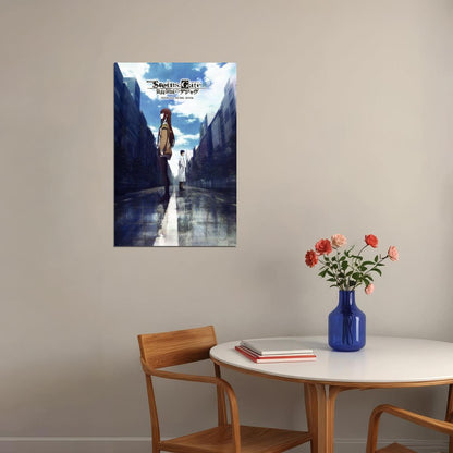 Steins;gate Rintarou Okabe And Makise Kurisu Anime Poster Sci-fi Series Print - xonomax