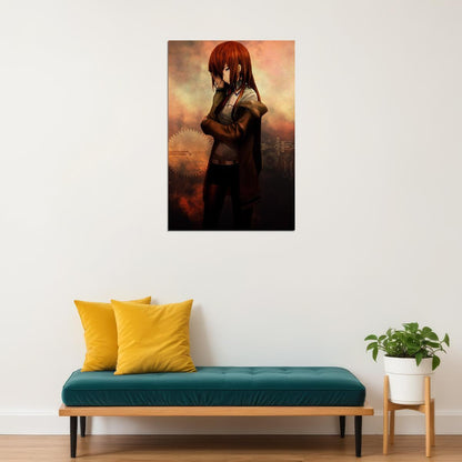 Steins;gate Rintarou Okabe And Makise Kurisu Anime Poster Sci-fi Series Print - xonomax