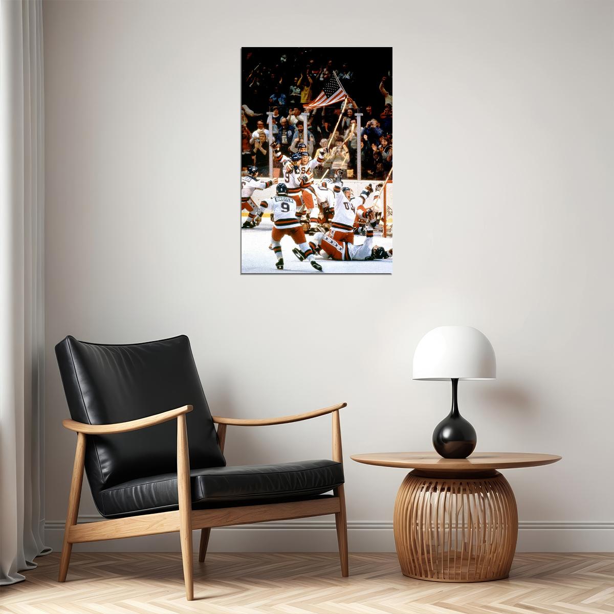 1980 Hockey Miracle On Ice Poster Wall Art Print Home Wall Decor - xonomax