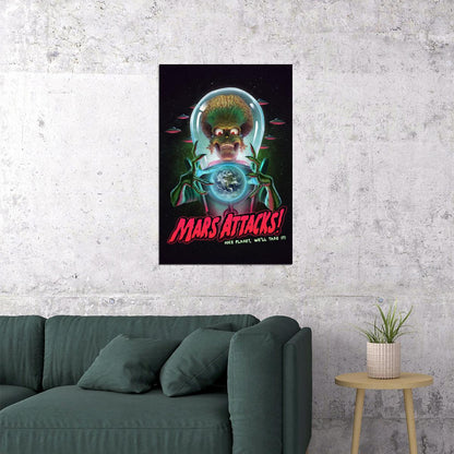 Mars Attacks Comic Science Fiction Film Poster Wall Art Print Home Wall Decor - xonomax