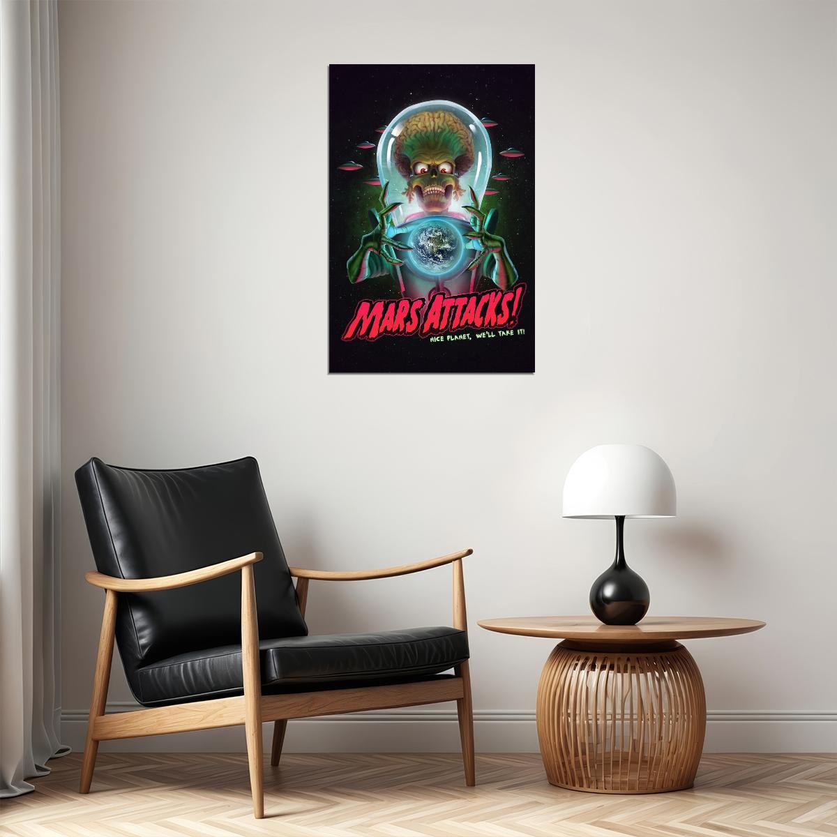 Mars Attacks Comic Science Fiction Film Poster Wall Art Print Home Wall Decor - xonomax