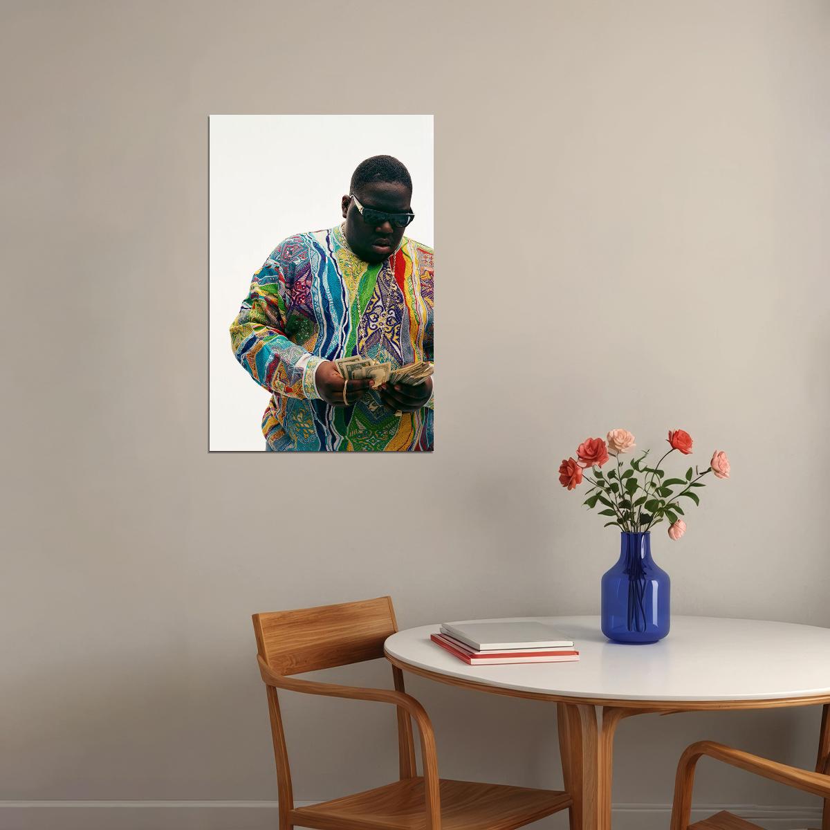 Notorious B.i.g Biggie Smalls Smoking Rap Poster Wall Art Print Home Wall Decor