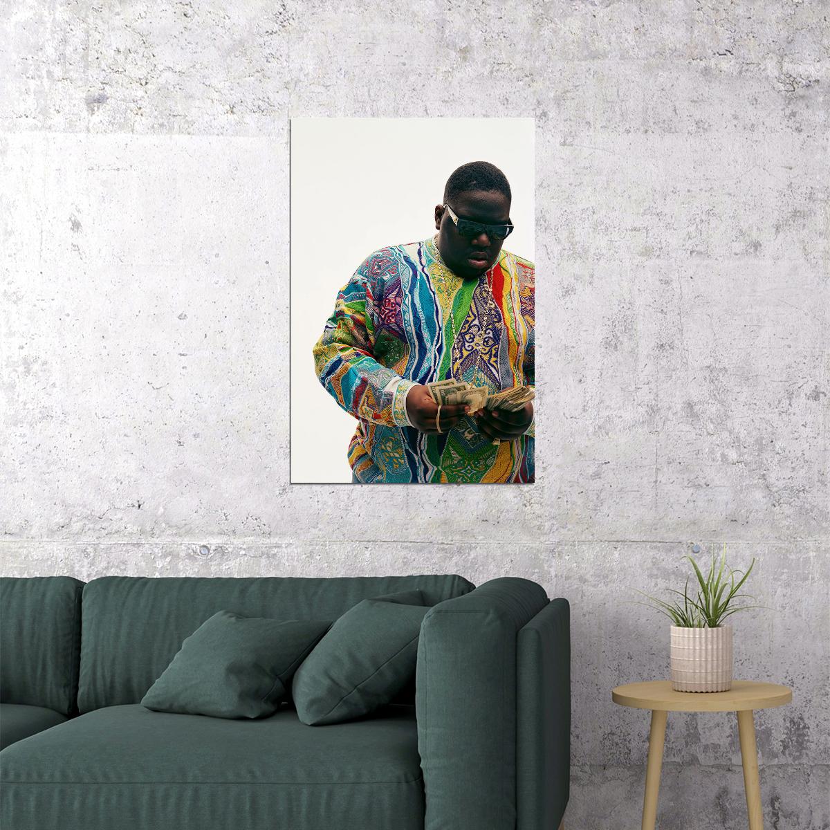 Notorious B.i.g Biggie Smalls Smoking Rap Poster Wall Art Print Home Wall Decor