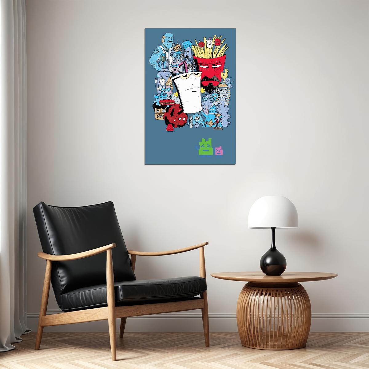 Aqua Teen Hunger Force Animated Series Poster Wall Art Print Home Wall Decor - xonomax