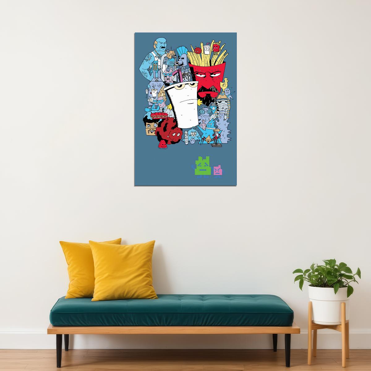 Aqua Teen Hunger Force Animated Series Poster Wall Art Print Home Wall Decor - xonomax