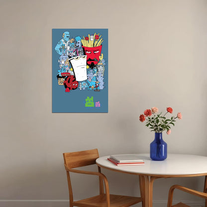 Aqua Teen Hunger Force Animated Series Poster Wall Art Print Home Wall Decor - xonomax