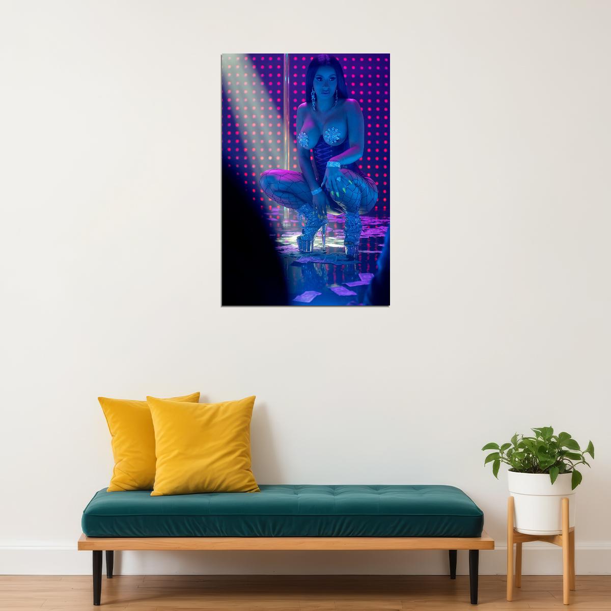 Cardi B Money Hot 2018 Rap Music Cover Sexy Singer Poster Wall Art Print Home Wall Decor