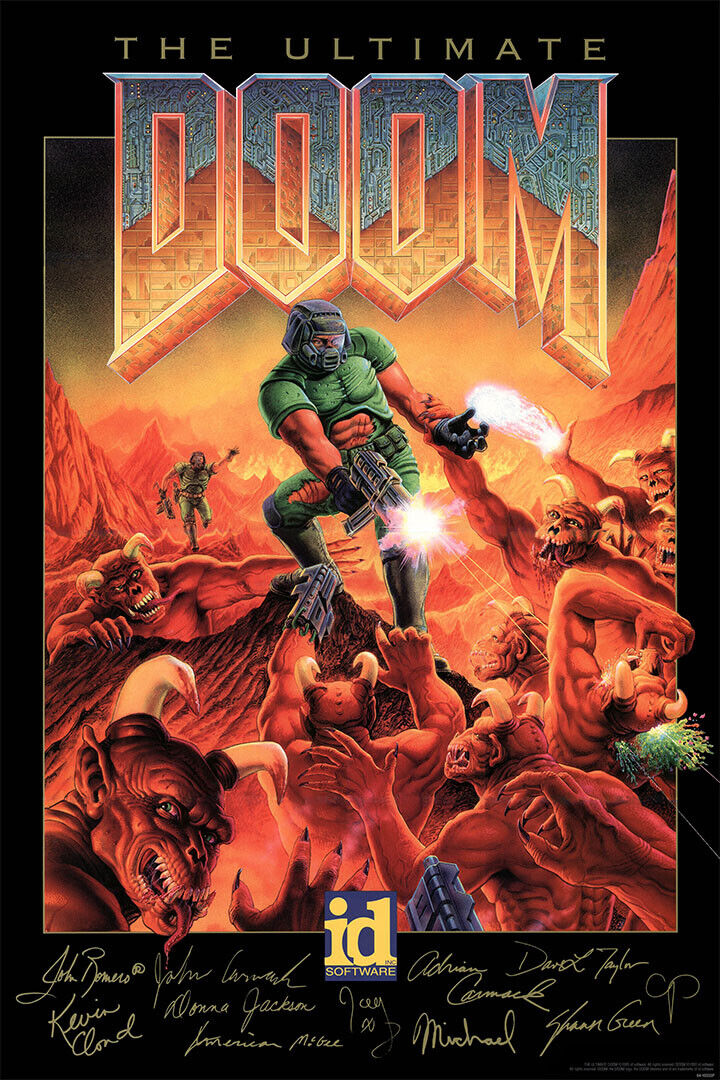 Doom Video Game Series Adventure Role Playing Game Poster Wall Art Print Home Wall Decor