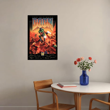 Doom Video Game Series Adventure Role Playing Game Poster Wall Art Print Home Wall Decor