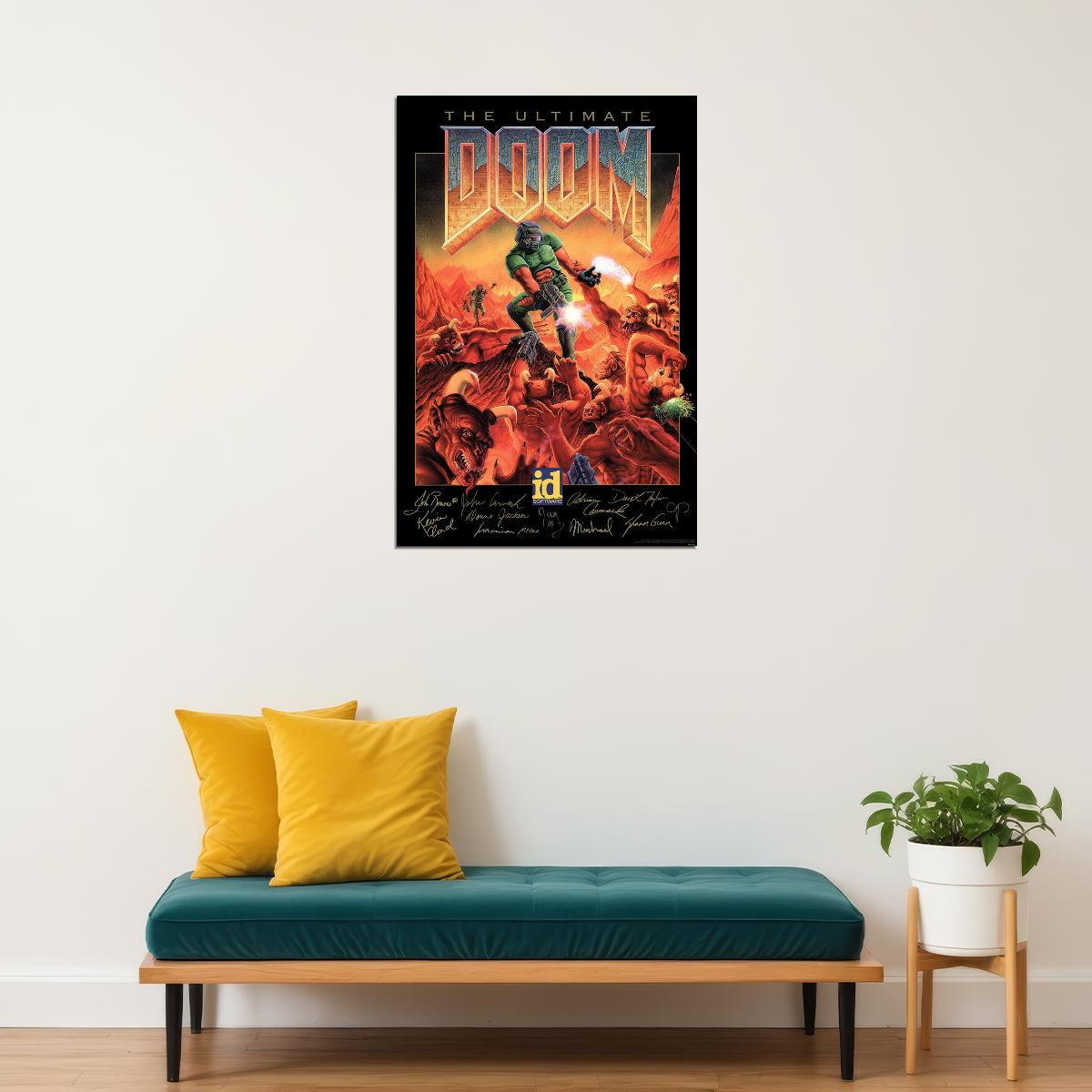 Doom Video Game Series Adventure Role Playing Game Poster Wall Art Print Home Wall Decor