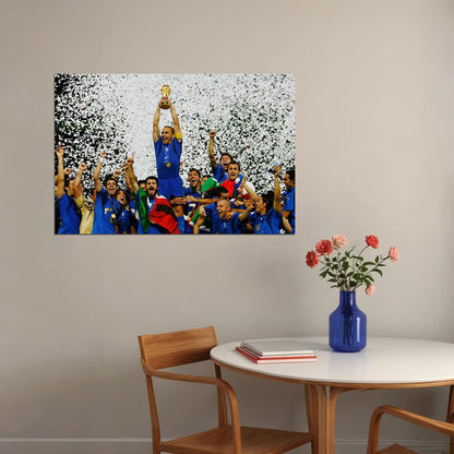 World Cup Champions 2006 Italy Vintage Sport Poster Wall Art Print Home Wall Decor