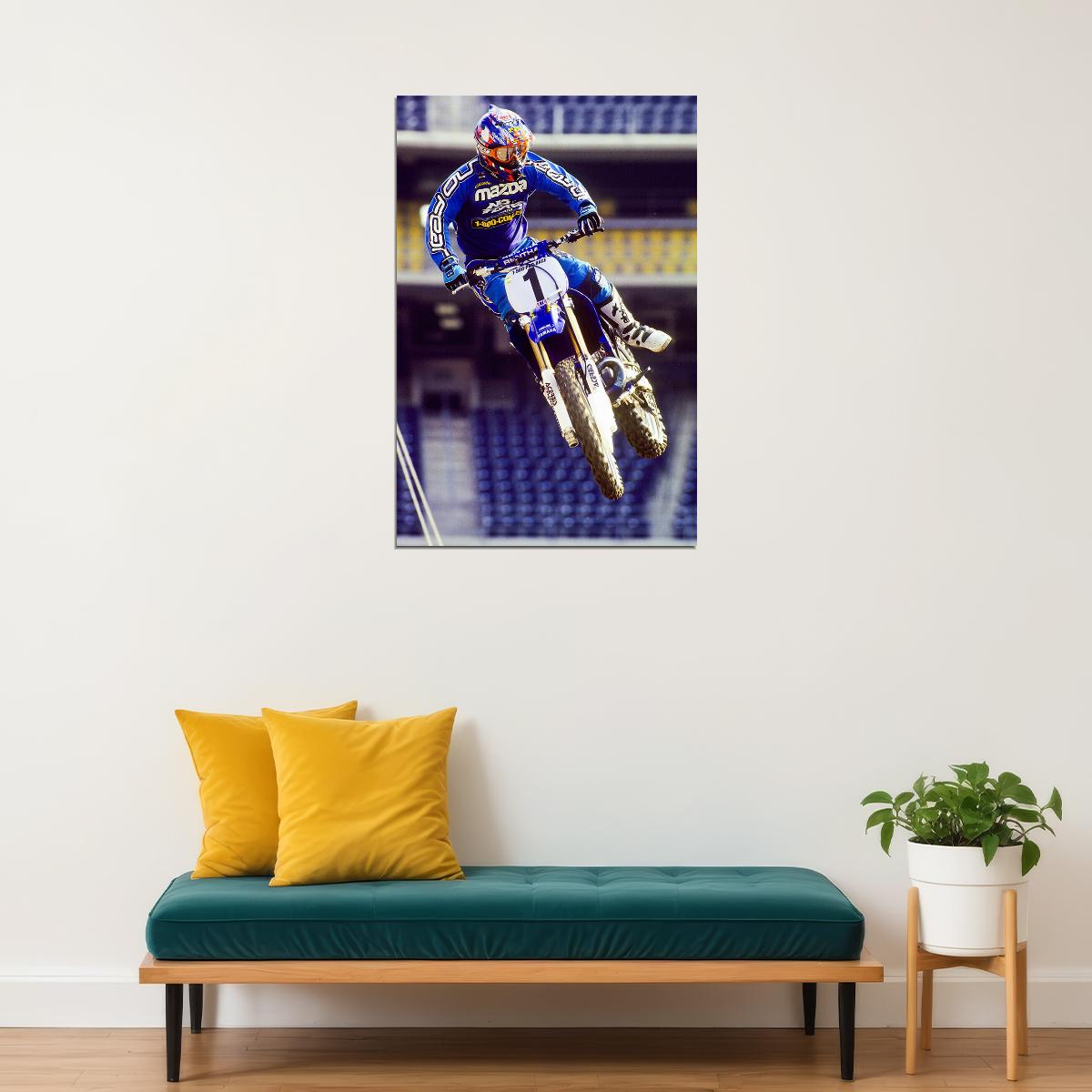 Jeremy Mcgrath Motorcycle Cross Country Star Poster Wall Art Print Home Wall Decor