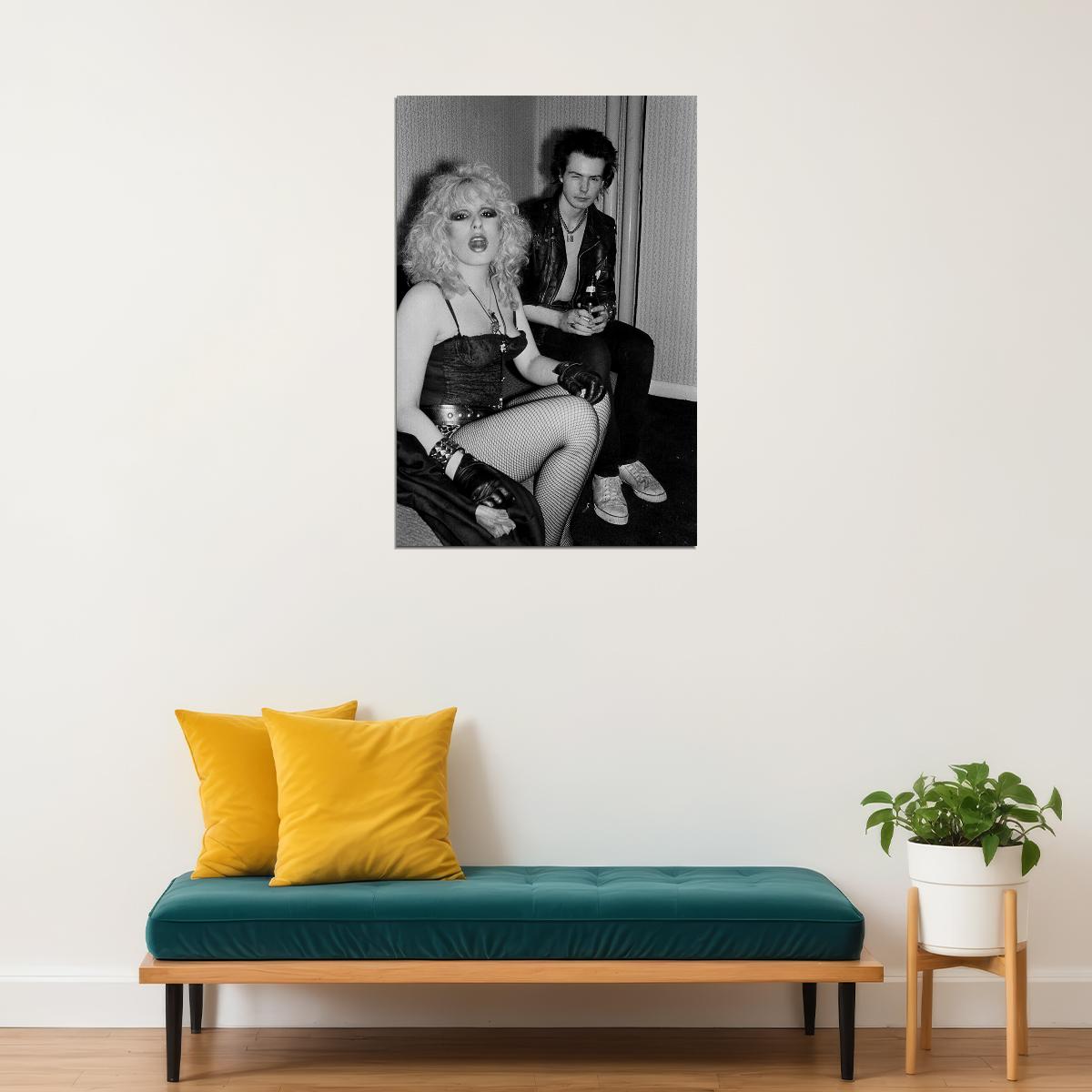 Sid Vicious And Girlfriend Nancy Spungen Poster Wall Art Print Home Wall Decor