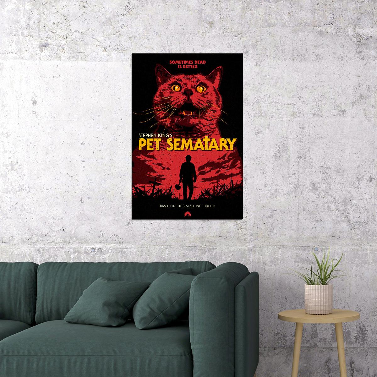 Pet Sematary Stephen King Horror Movie Fantasy Poster Wall Art Print Home Wall Decor - xonomax