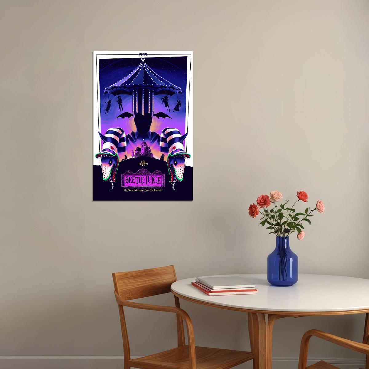 Beetlejuice 1988 Movie Comedy Fantasy Poster Wall Art Print Home Wall Decor - xonomax