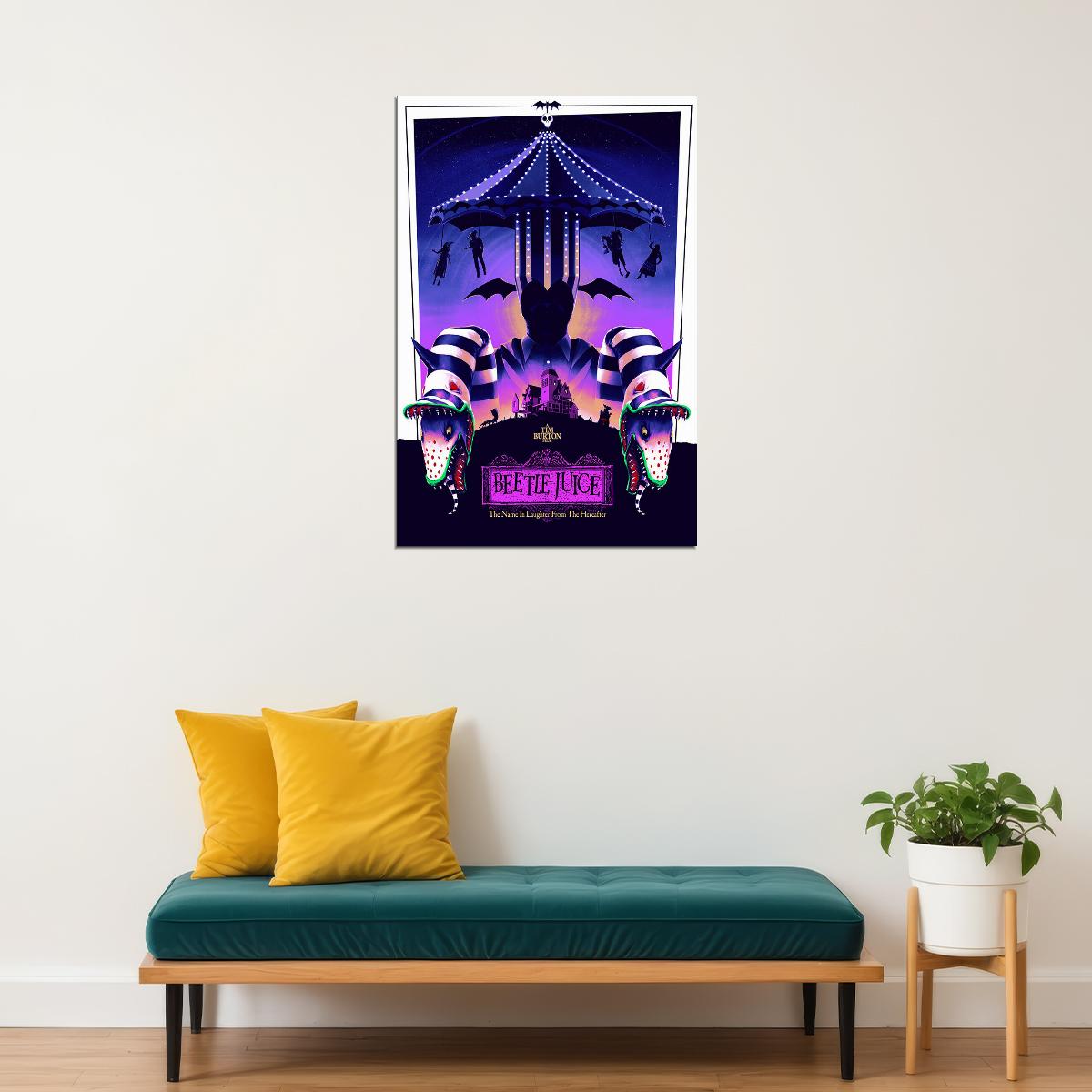 Beetlejuice 1988 Movie Comedy Fantasy Poster Wall Art Print Home Wall Decor - xonomax