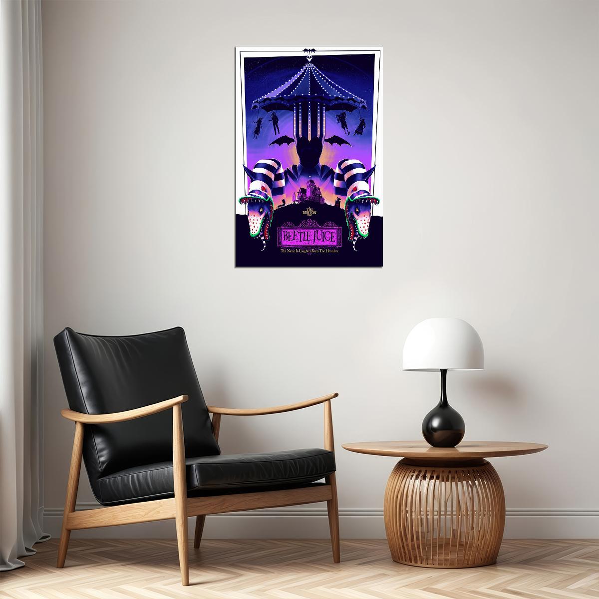 Beetlejuice 1988 Movie Comedy Fantasy Poster Wall Art Print Home Wall Decor - xonomax