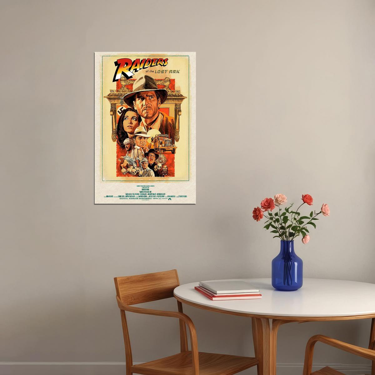 Indiana Jones Raiders Of The Lost Ark Movie Poster Wall Art Print Home Wall Decor