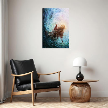 Hand Of God Hand In Hand Picture Poster Wall Art Print Home Wall Decor