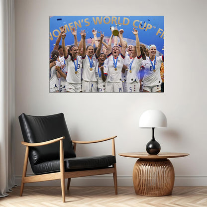 Usa Women National Soccer Team World Cup Poster Wall Art Print Home Wall Decor