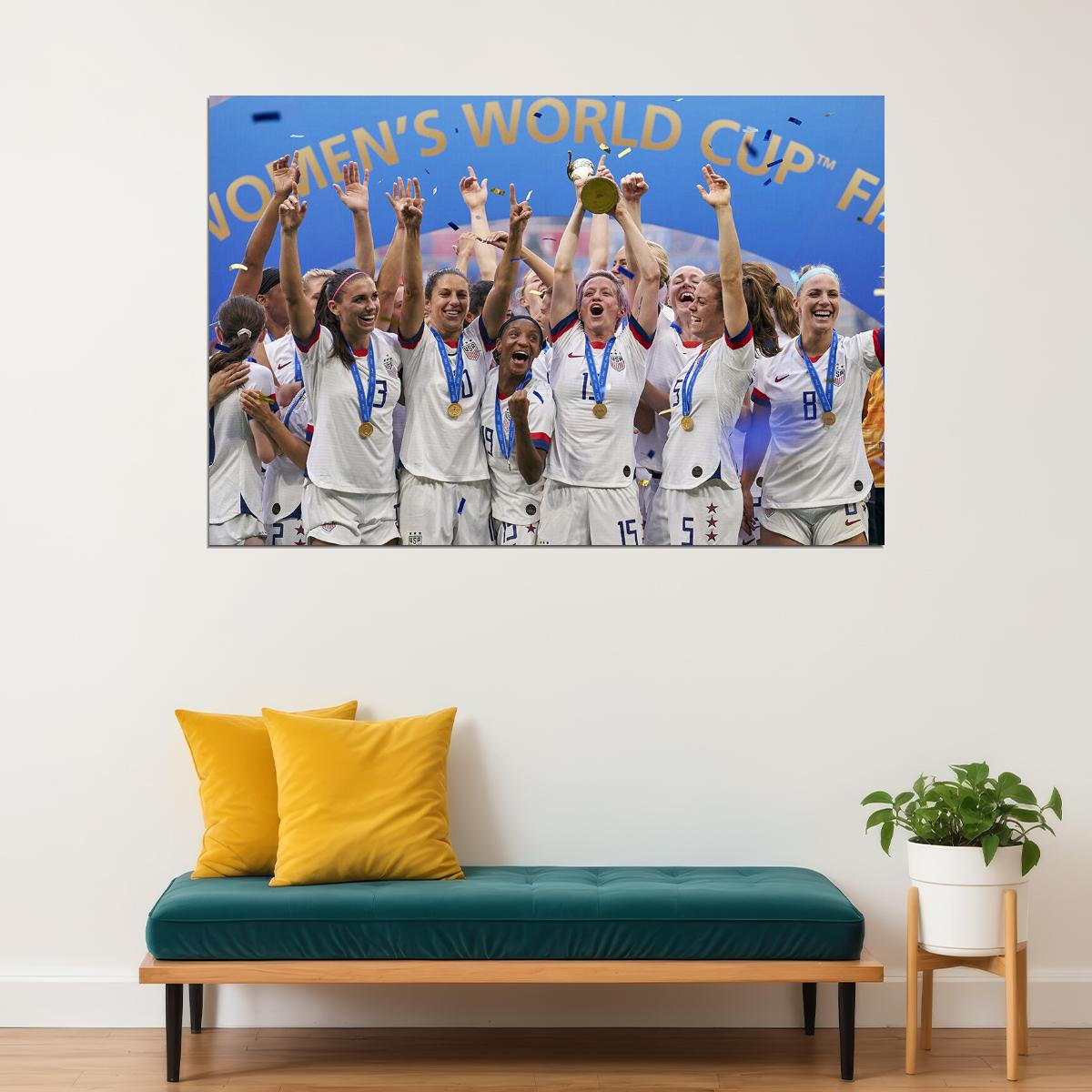 Usa Women National Soccer Team World Cup Poster Wall Art Print Home Wall Decor