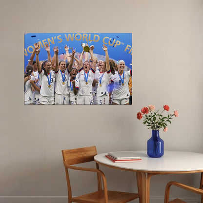 Usa Women National Soccer Team World Cup Poster Wall Art Print Home Wall Decor