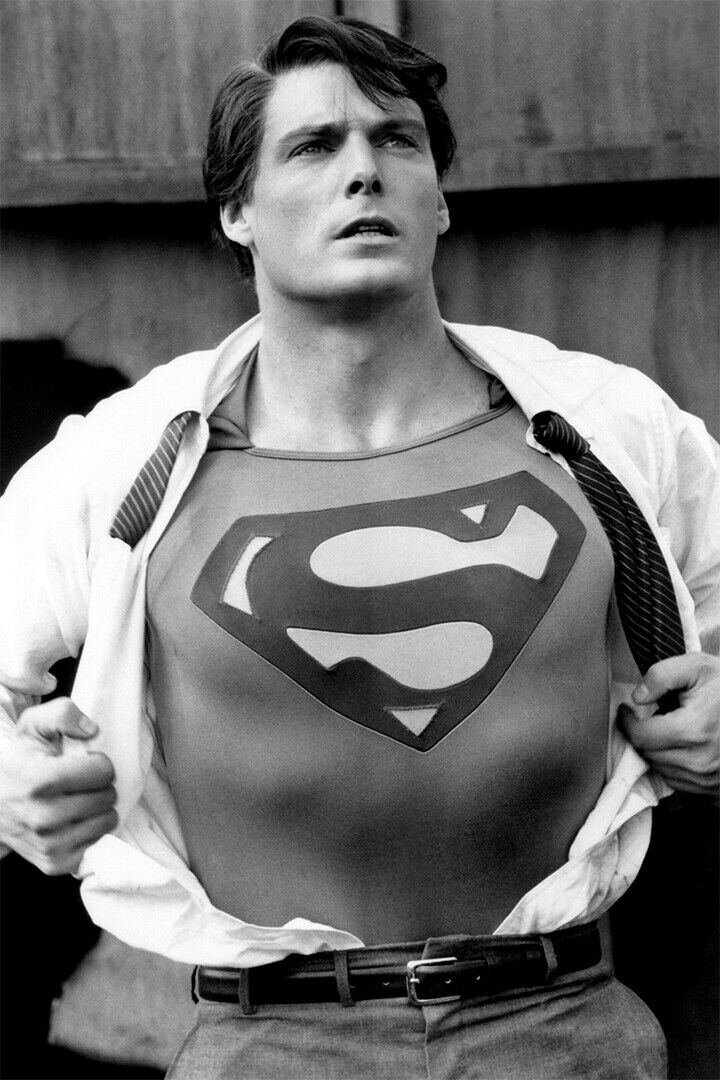 Christopher Reeve As Superman And Clark Kent Movie Poster Wall Art Print Home Wall Decor