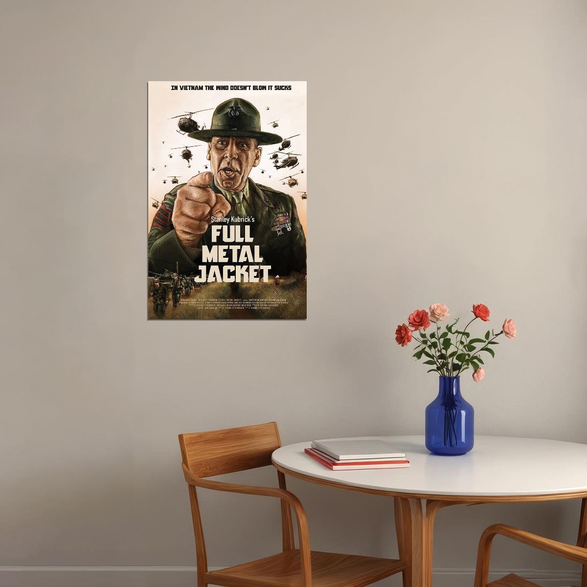 Stanley Kubrick Full Metal Jacket War Movie Poster Wall Art Print Home Wall Decor