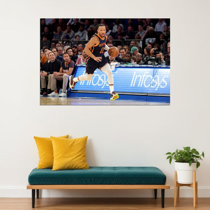 Jalen Brunson Basketballer New York Knicks Team Sports Poster Wall Art Print Home Wall Decor