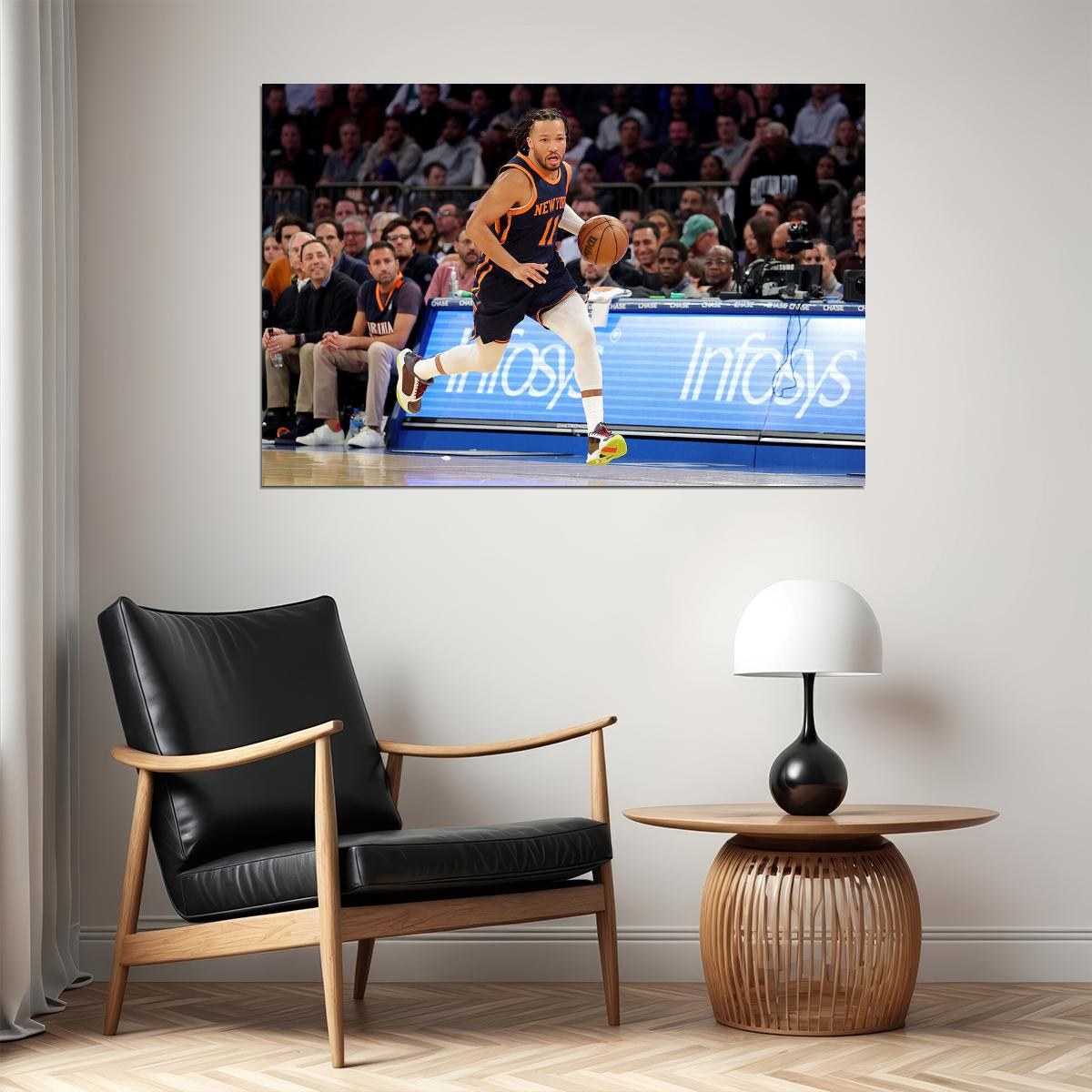 Jalen Brunson Basketballer New York Knicks Team Sports Poster Wall Art Print Home Wall Decor