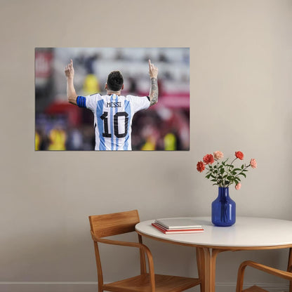 Lionel Messi Argentina National Team World Cup Poster Wall Art Print Home Wall Decor