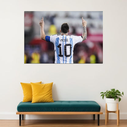 Lionel Messi Argentina National Team World Cup Poster Wall Art Print Home Wall Decor