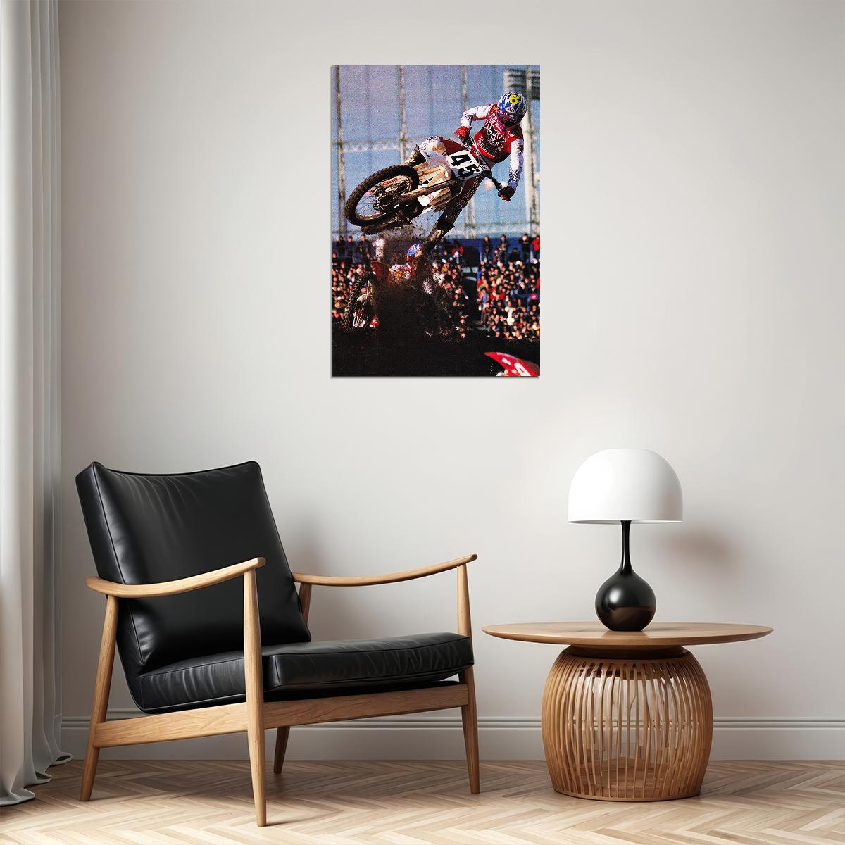 Damon Bradshaw Motorcycle Cross Country Racer Poster Wall Art Print Home Wall Decor