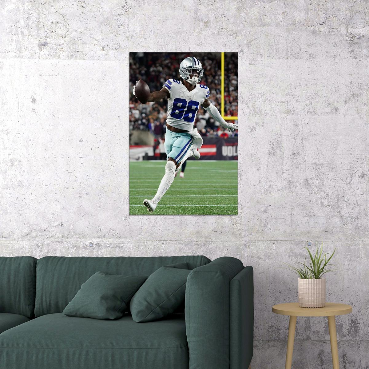 Cee Dee Lamb 88 American Football Player Dallas Cowboys Poster Wall Art Print Home Wall Decor