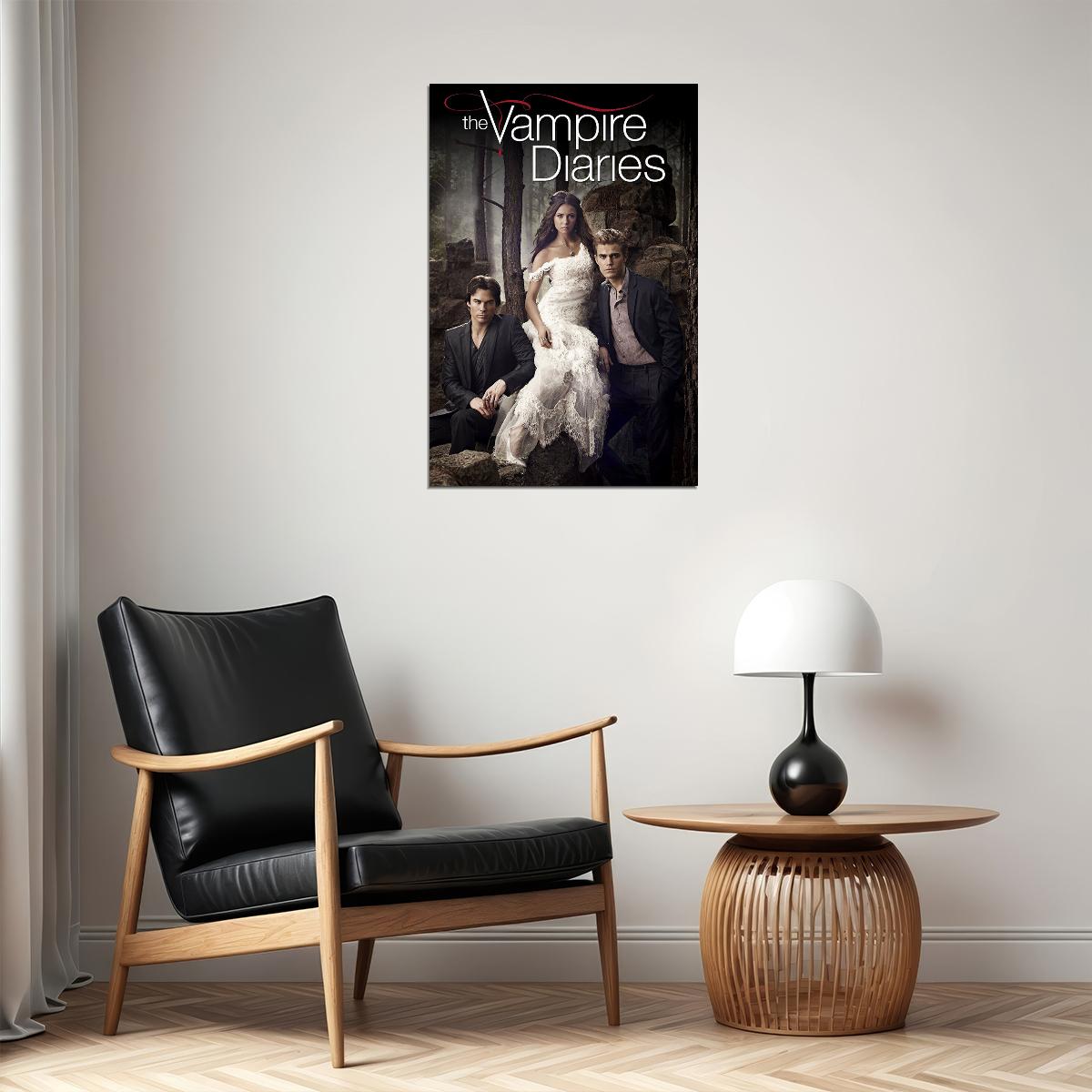 The Vampire Diaries Tv Movie Paul Wesley Ian Joseph Drama Poster Wall Art Print Home Wall Decor