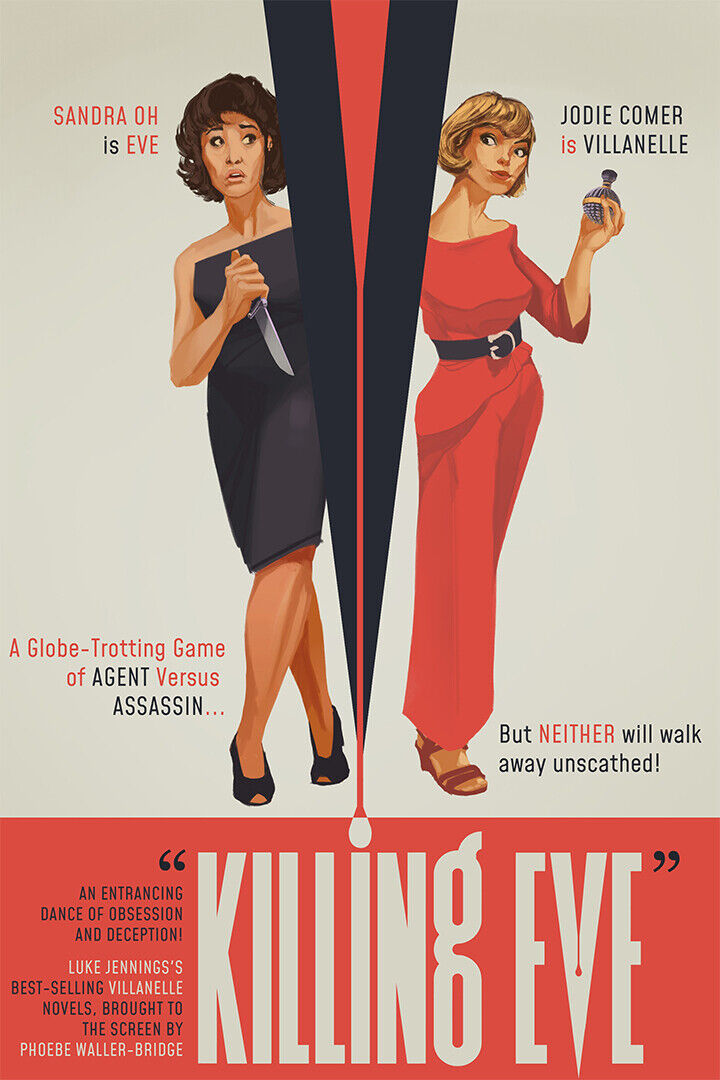 Killing Eve Season 1 2 Hot Usa Tv Show Poster Wall Art Print Home Wall Decor