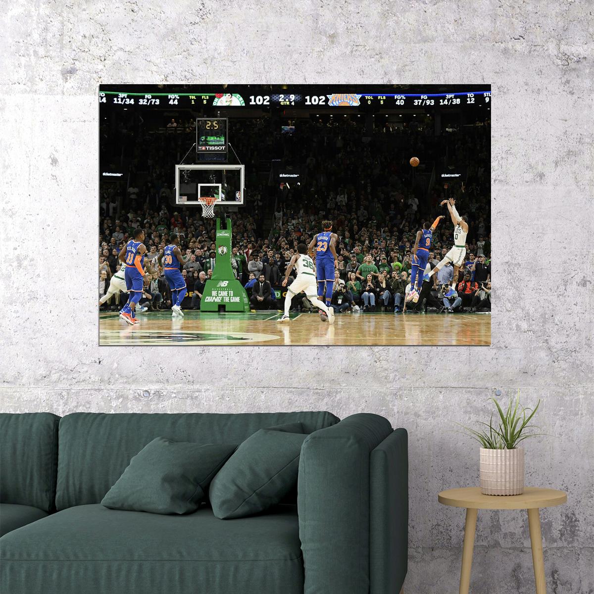 Jayson Tatum Boston Basketball Star Poster Wall Art Print Home Wall Decor