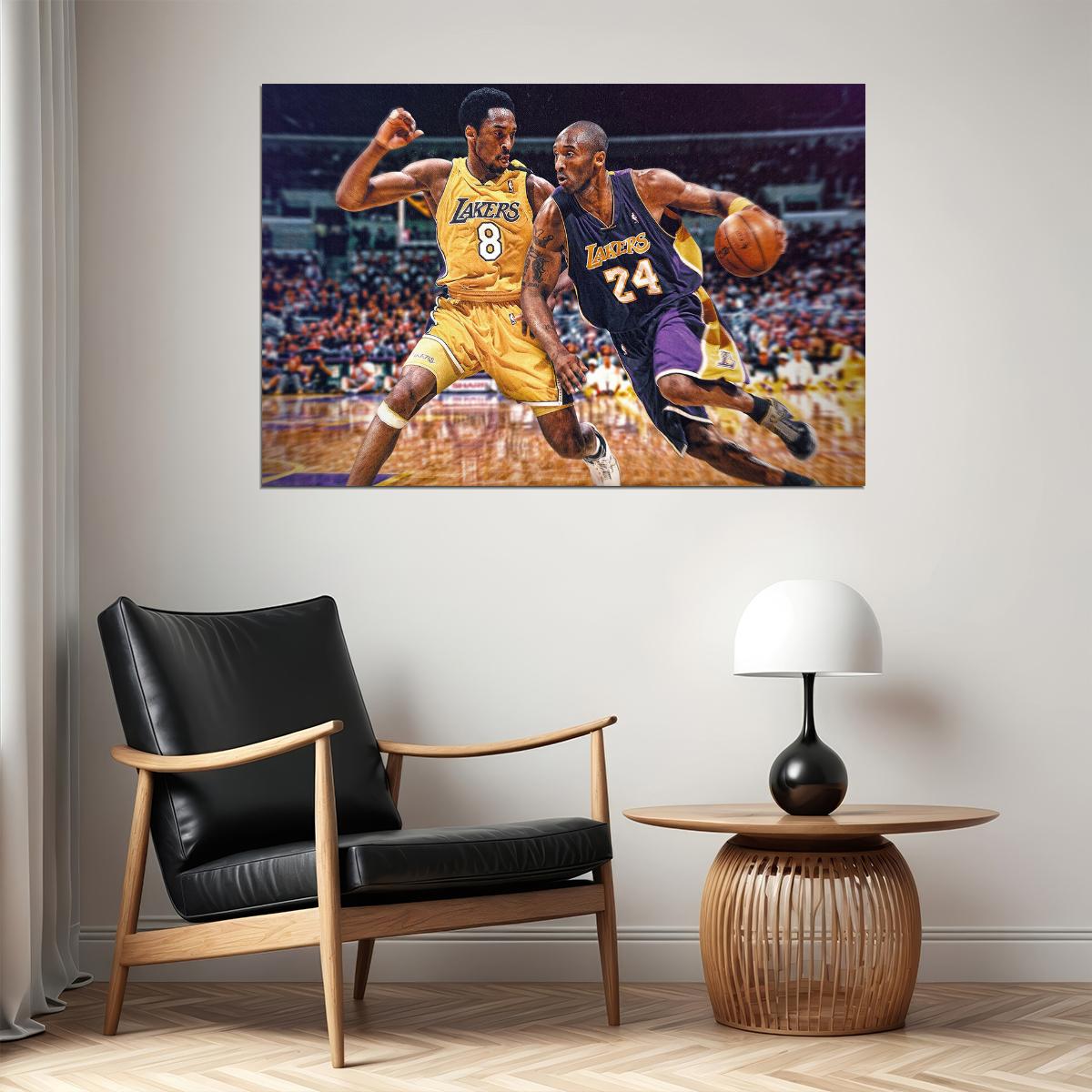 Kobe Kb La Basketball 8 24 Mvp Poster Wall Art Print Home Wall Decor