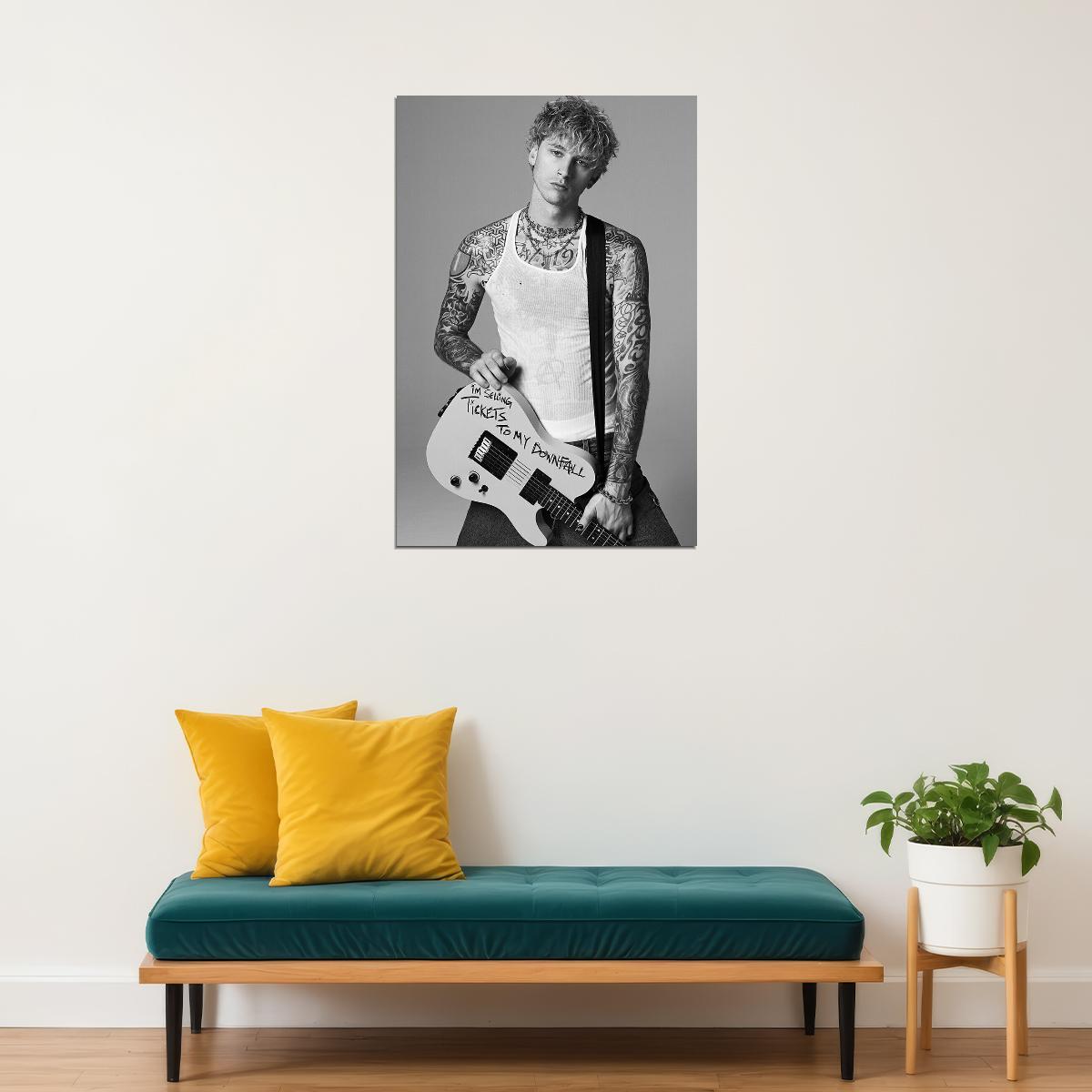 Mgk Machine Gun Kelly Usa Rapper Star Poster Wall Art Print Home Wall Decor