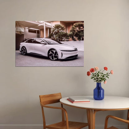 Lucid Air Electric Car Gt Edition Poster Wall Art Print Home Wall Decor